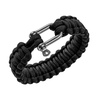 Bransoletka PARACORD BCB 9" Paracord bracelet -black- with metal closure