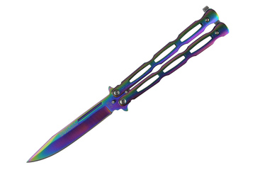 Nóż JOKER "MOTYLEK" Boreal Rainbow 10 cm