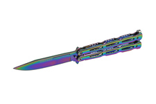 Nóż JOKER "MOTYLEK" Boreal Rainbow 10 cm