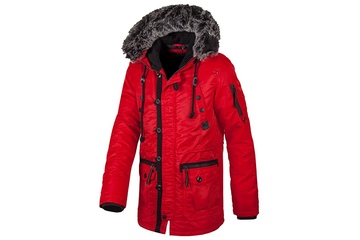 Zimowa kurtka z kapturem Pit Bull Old Cliffs Red