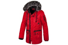 Zimowa kurtka z kapturem Pit Bull Old Cliffs Red