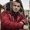 Zimowa kurtka z kapturem Pit Bull Old Cliffs Red