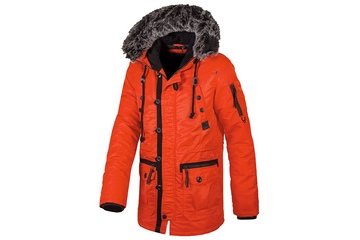 Zimowa kurtka z kapturem Pit Bull Old Cliffs Orange