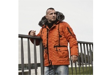 Zimowa kurtka z kapturem Pit Bull Old Cliffs Orange