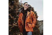 Zimowa kurtka z kapturem Pit Bull Old Cliffs Orange