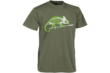 t-shirt Helikon szkielet kameleona olive green