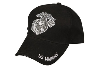 czapka MIL-TEC Baseball Cap Sandwich "MARINES" Black
