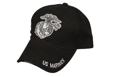 czapka MIL-TEC Baseball Cap Sandwich "MARINES" Black
