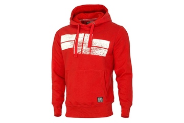 Bluza z kapturem Pit Bull Classic Logo - Czerwona