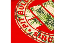 Koszulka Pit Bull Pineapple Logo - Czerwona