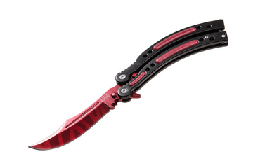 Nóż JOKER składany motylek CS:GO Black / Red