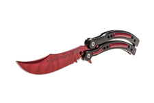 Nóż JOKER składany motylek CS:GO Black / Red