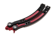 Nóż JOKER składany motylek CS:GO Black / Red