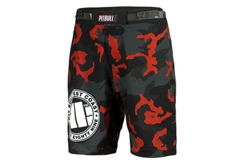 Spodenki treningowe Pit Bull PB Camo - Czerwone