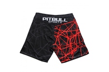 Spodenki treningowe Pit Bull Mesh PB Red Ray - Czarne