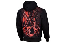 Bluza z kapturem Pit Bull Skull Dog 17 - Czarna