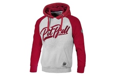 Bluza z kapturem Pit Bull El Jefe 17 - Szara/Bordowa