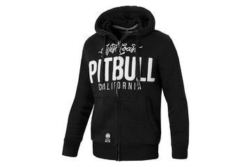 Bluza rozpinana z kapturem Pit Bull  California - Czarna