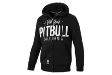 Bluza rozpinana z kapturem Pit Bull  California - Czarna