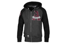 Bluza rozpinana z kapturem Pit Bull  Athletic - Grafitowa/Czarna