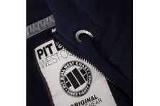 Bluza rozpinana z kapturem Pit Bull Small Logo - Granatowa