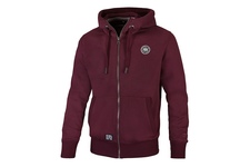 Bluza rozpinana z kapturem Pit Bull Small Logo - Bordowa
