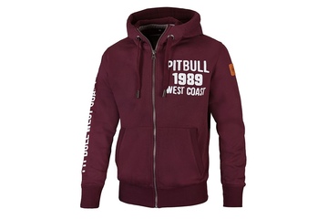 Bluza rozpinana z kapturem Pit Bull San Diego - Bordowa