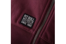 Bluza rozpinana Pit Bull Small Logo - Bordowa
