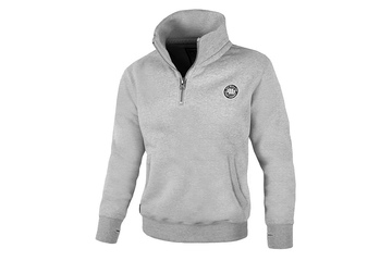 Bluza rozpinana 1/2 Pit Bull Small Logo - Szara