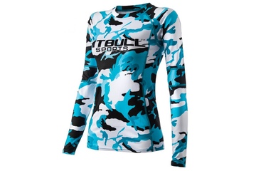 Rashguard termoaktywny damski Pit Bull Camo 1 - Niebieski