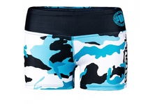 Spodenki damskie Fitness Pit Bull Camo 1 - Niebieskie