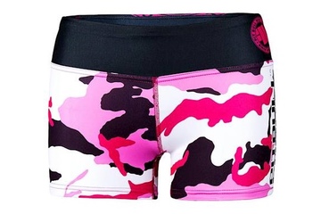 Spodenki damskie Fitness Pit Bull Camo 1 - Różowe