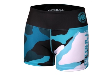 Spodenki damskie Fitness Pit Bull Camo 2 - Niebieskie