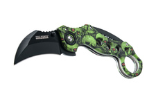 Nóż Master Cutlery Tac-Force Karambit Green Skull