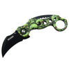 Nóż Master Cutlery Tac-Force Karambit Green Skull
