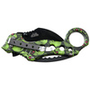Nóż Master Cutlery Tac-Force Karambit Green Skull