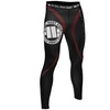 Leginsy męskie Pit Bull Stripes - Czerwone