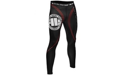 Leginsy męskie Pit Bull Stripes - Czerwone