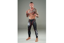 Leginsy męskie Pit Bull Stripes - Czerwone