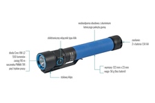 Latarka Olight S2A XM-L2 - Blue