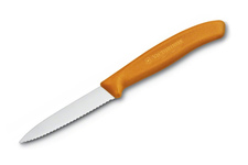 Nóż kuchenny Victorinox do jarzyn ząbkowany 8cm pomarańczowy