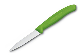 Nóż kuchenny Victorinox do jarzyn ząbkowany 8cm zielony