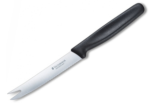 Nóż kuchenny Victorinox ząbkowane ostrze do sera 11 cm,czarny