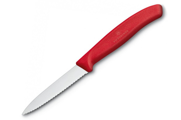 Nóż kuchenny Victorinox do jarzyn ząbkowany 8cm czerwony