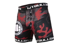 Spodenki treningowe Pit Bull Vale Tudo Camo - Czerwone