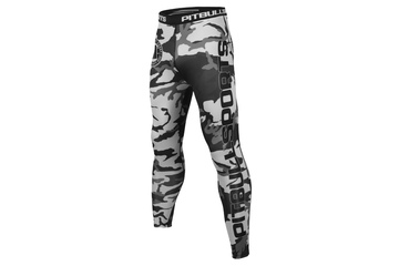 Leginsy męskie Pit Bull PB Camo - Czarne