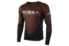 Rashguard termoaktywny Pit Bull L-S Rash PB Belt - Brązowy