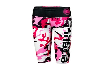 Spodenki kompresyjne damskie Fitness Pit Bull Camo 1 - Różowe