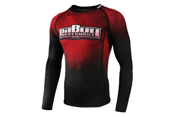 Rashguard termoaktywny Pit Bull L-S Rash Scratch - Czerwony