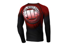 Rashguard termoaktywny Pit Bull L-S Rash Scratch - Czerwony